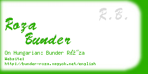 roza bunder business card